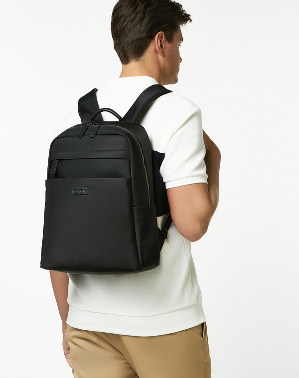 604-2107-202 Рюкзак мужской текстиль-и.кожа/текстиль черн, L, Mascotte