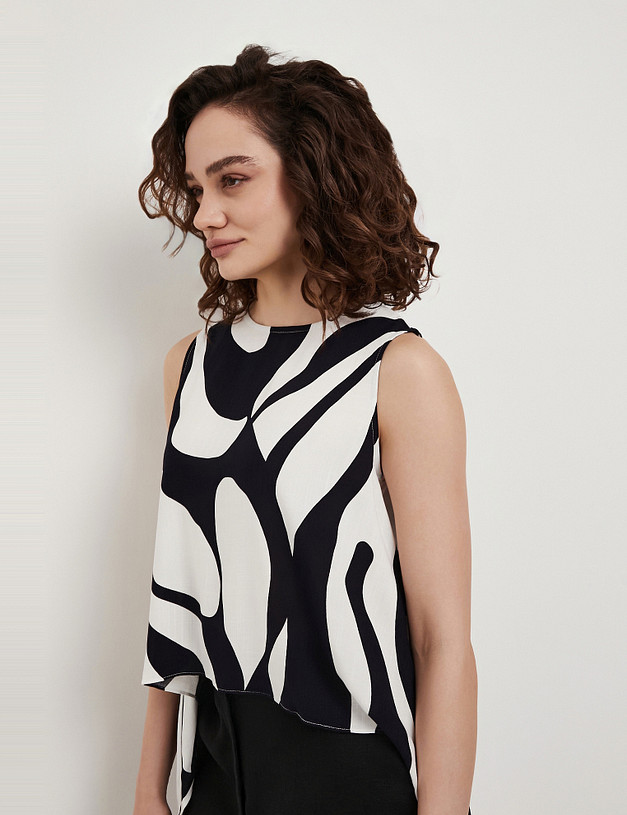 Сине-белый женский топ MASCOTTE 973-6111-2403 | ракурс 4