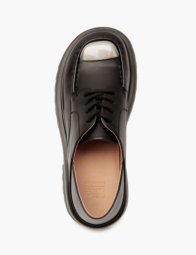 Черные кожаные женские дерби MASCOTTE 58-412111-0102 | ракурс 4