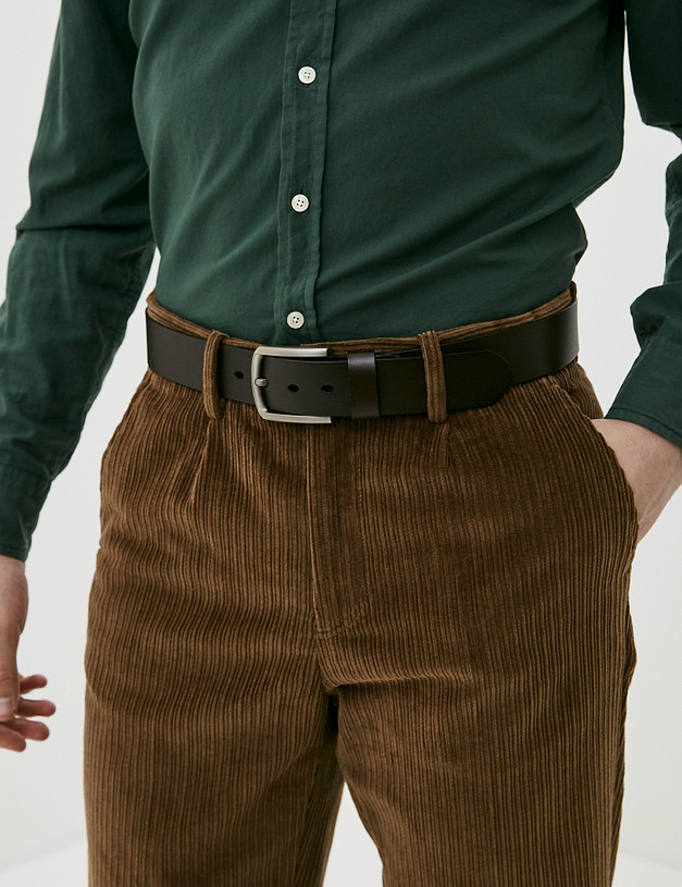 Коричневый кожаный мужской ремень MASCOTTE 703-1108-109 | ракурс 1