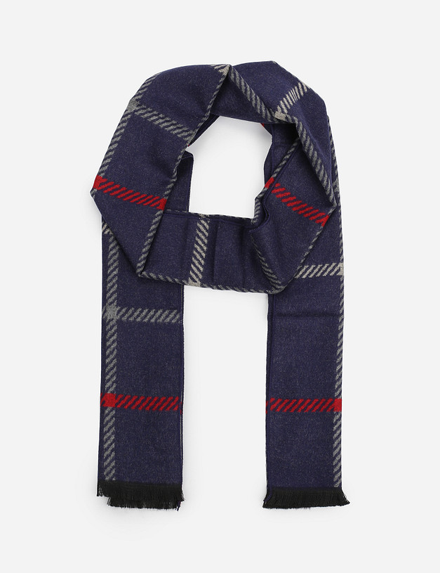 Синий мужской шарф MASCOTTE 766-1204-2403 | ракурс 2