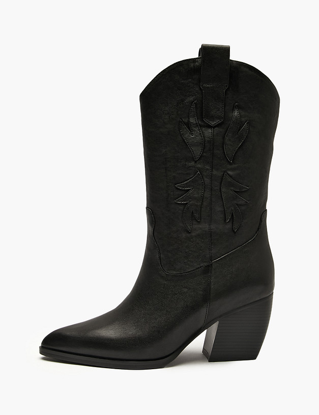 Черные женские казаки MASCOTTE 234-520321-0102 | ракурс 3