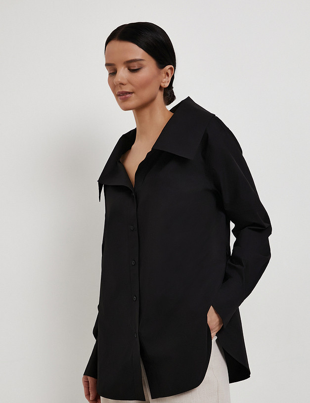 Черная женская блузка MASCOTTE 835-6106-2602 | ракурс 3