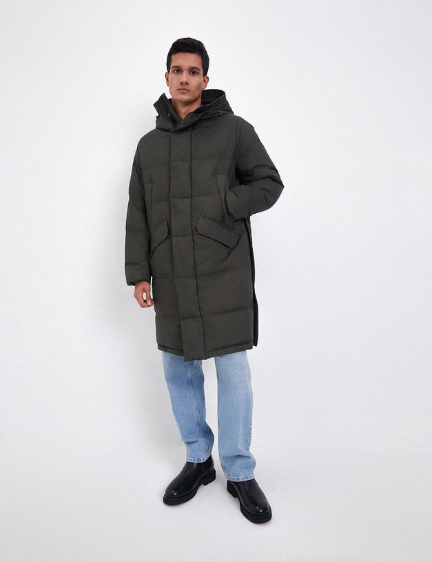 Мужской пуховик цвета хаки MASCOTTE 837-4206-2404 | ракурс 4 Мужской пуховик цвета хаки MASCOTTE 837-4206-2404 | ракурс 4