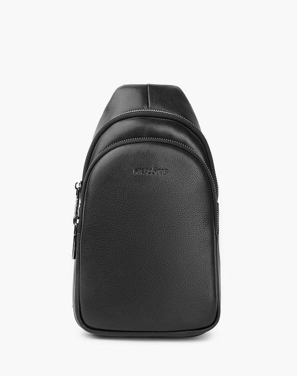 604-2153-102 Сумка мужская нат.кожа-и.кожа/текстиль черн, S, Mascotte