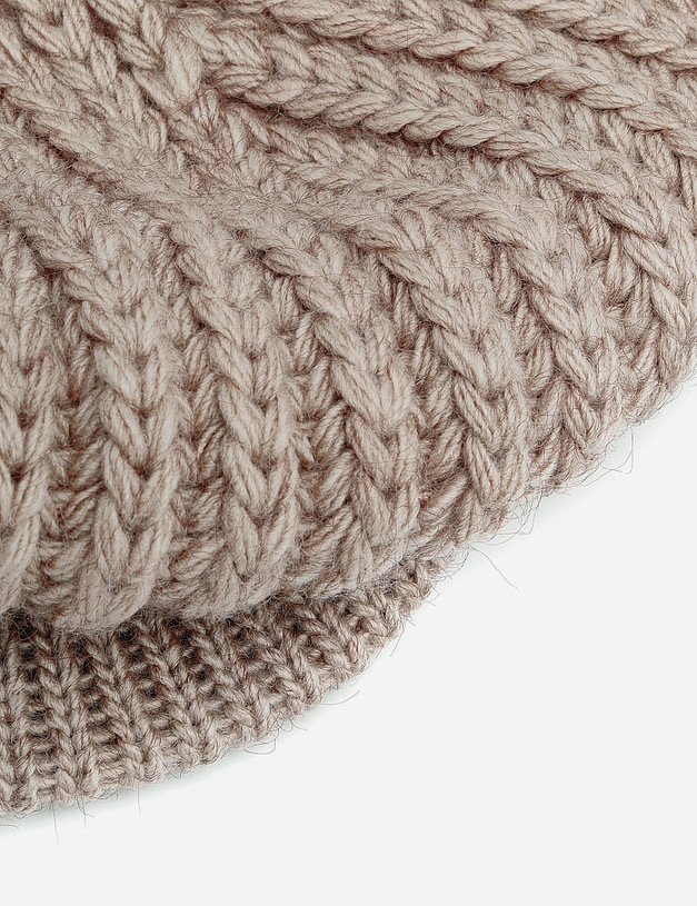 Бежевая женская шапка MASCOTTE 781-1236-7508 | ракурс 3