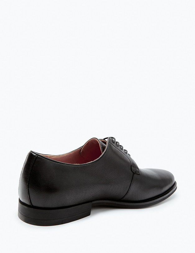 Черные мужские дерби из натуральной кожи MASCOTTE 175-4110512-8400M | ракурс 3 Черные мужские дерби из натуральной кожи MASCOTTE 175-4110512-8400M | ракурс 3