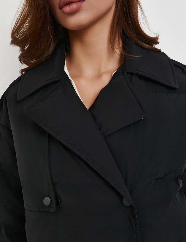 Черное женское пальто MASCOTTE 852-5223-2402 | ракурс 3