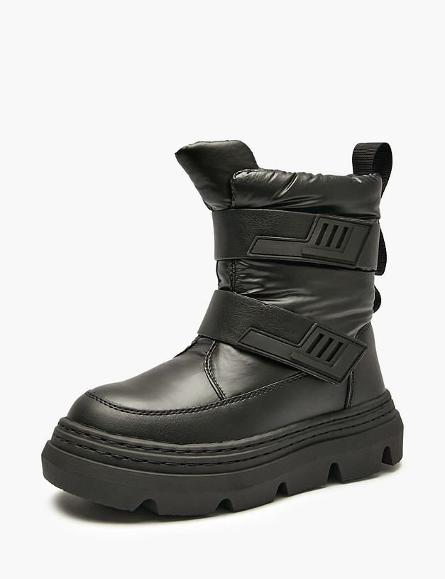 Черные зимние ботинки для девочек MASCOTTE 98-524751-0202 | ракурс 3