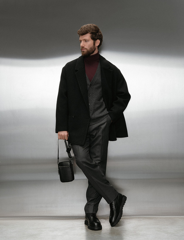 Черные мужские зимние ботинки MASCOTTE 22-522331-0102 | ракурс 1