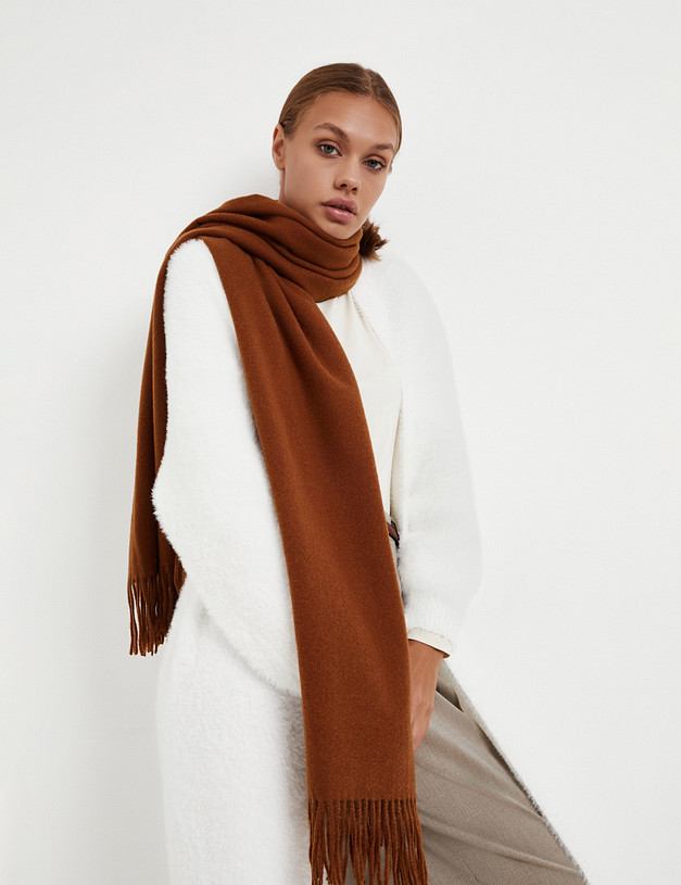 Коричневый женский шарф MASCOTTE 766-5218-2409 | ракурс 1