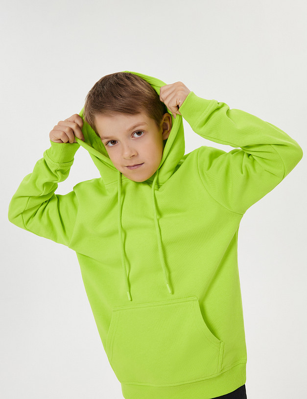Детское худи в цвете лайма MASCOTTE 848-4106-2604 | ракурс 8 Детское худи в цвете лайма MASCOTTE 848-4106-2604 | ракурс 8