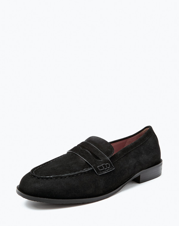 233-413911-0602 Туфли женские велюр/нат.кожа черн, Mascotte