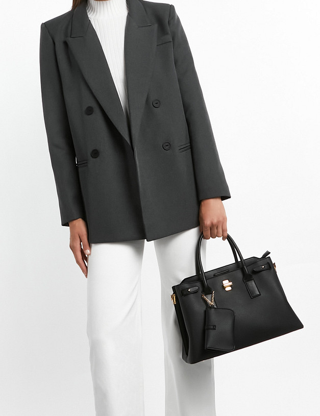 Черная женская сумка-тоут MASCOTTE 610-2202-602 | ракурс 2