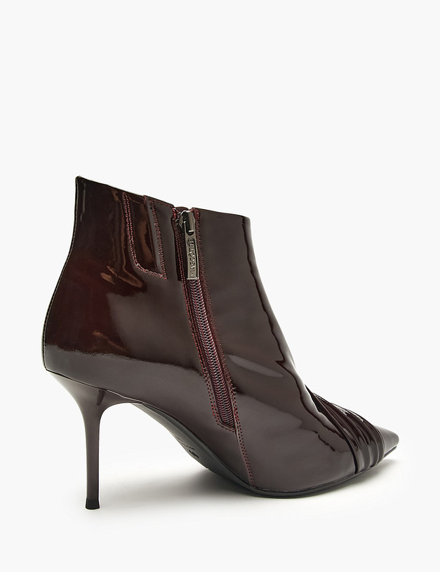 Бордовые женские лакированные ботильоны MASCOTTE 126-523721-3786M | ракурс 4