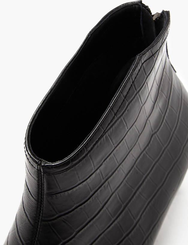 Черные женские ботильоны с тиснением под рептилию MASCOTTE 126-410721-0102 | ракурс 6