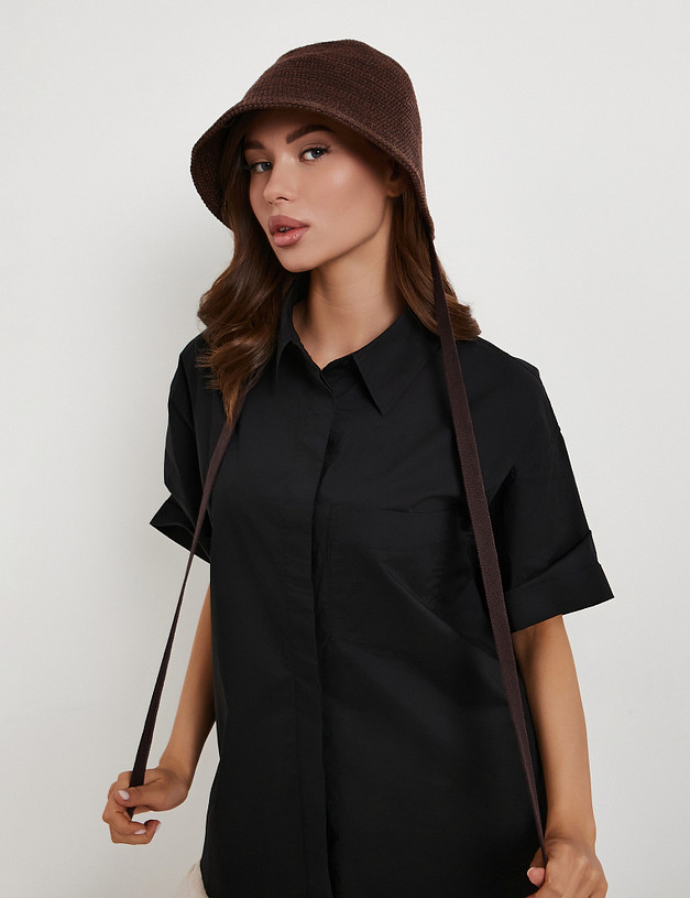 Коричневая женская шляпа MASCOTTE 766-6143-2609 | ракурс 1