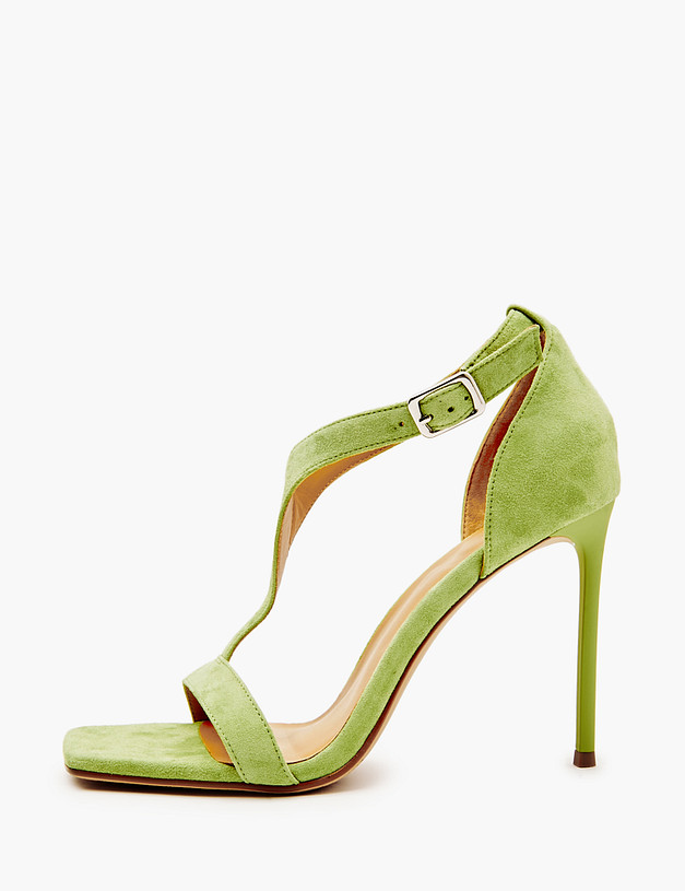 Зеленые женские босоножки на шпильке MASCOTTE 175-412913-4638M | ракурс 1