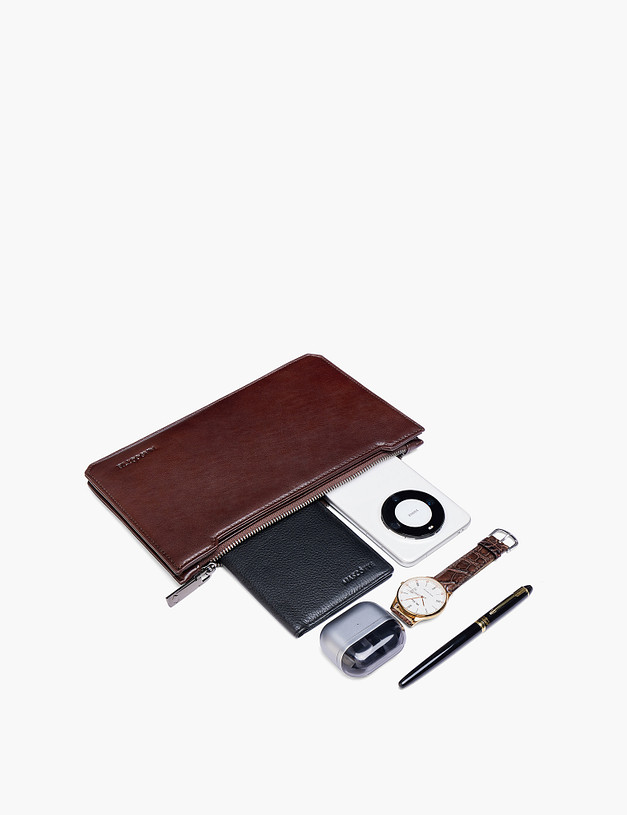 Коричневая мужская барсетка MASCOTTE 622-5203-102 | ракурс 7 Коричневая мужская барсетка MASCOTTE 622-5203-102 | ракурс 7