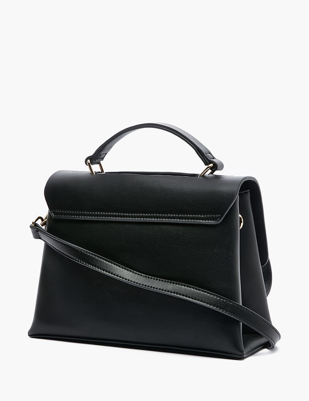 Черная кожаная женская сумка MASCOTTE 604-2207-602 | ракурс 4