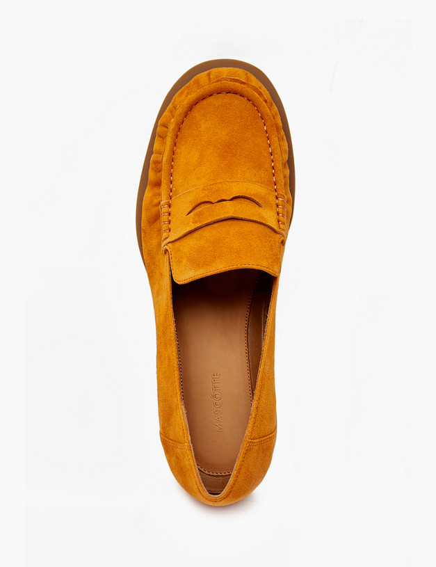 Оранжевые велюровые женские лоферы MASCOTTE 172-4122212-4641M | ракурс 4