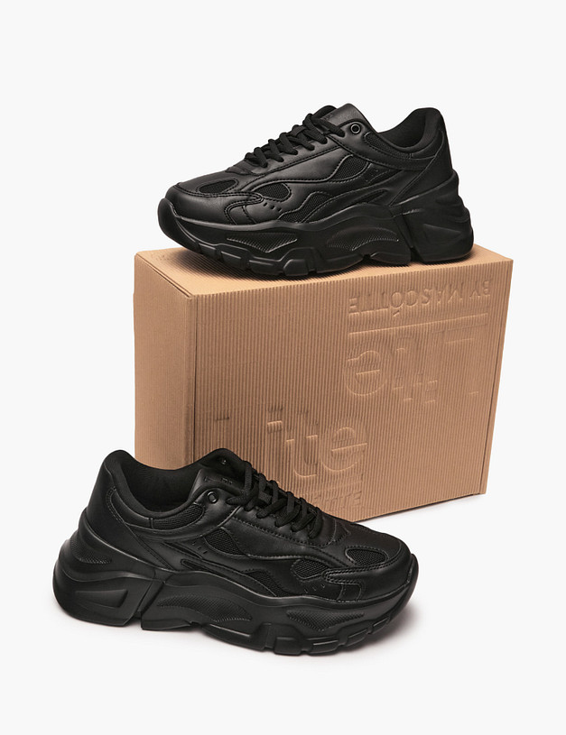 Черные массивные женские кроссовки MASCOTTE 151-310121-0602 | ракурс 6