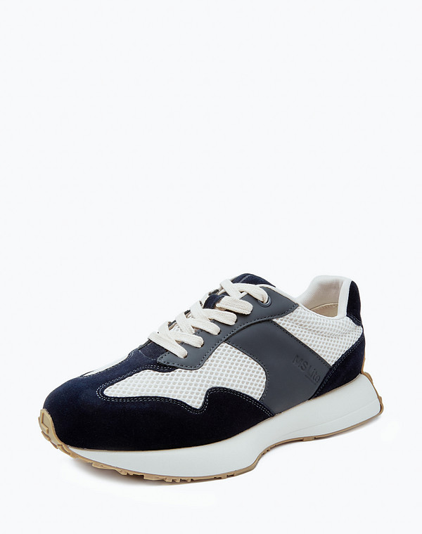 234-414121-0201 Полуботинки для активного отдыха женские текстиль-кож.спилок/текстиль молочн-синий, Mascotte Lite