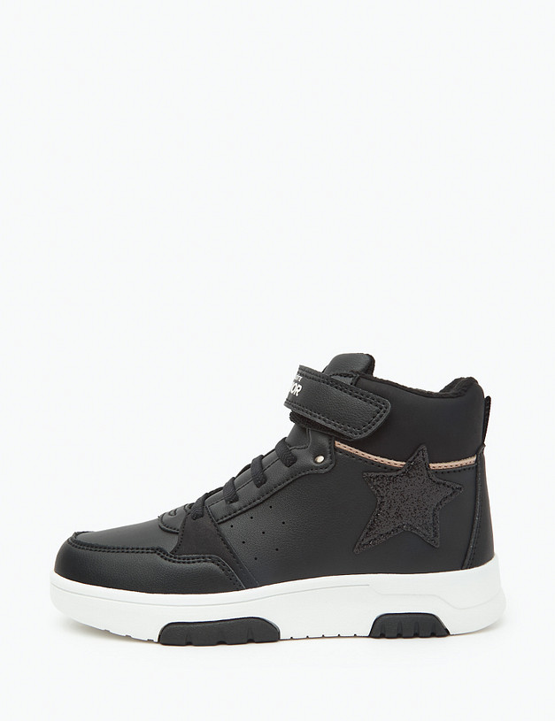 coco Черные высокие кроссовки для девочек 18-323021-0602