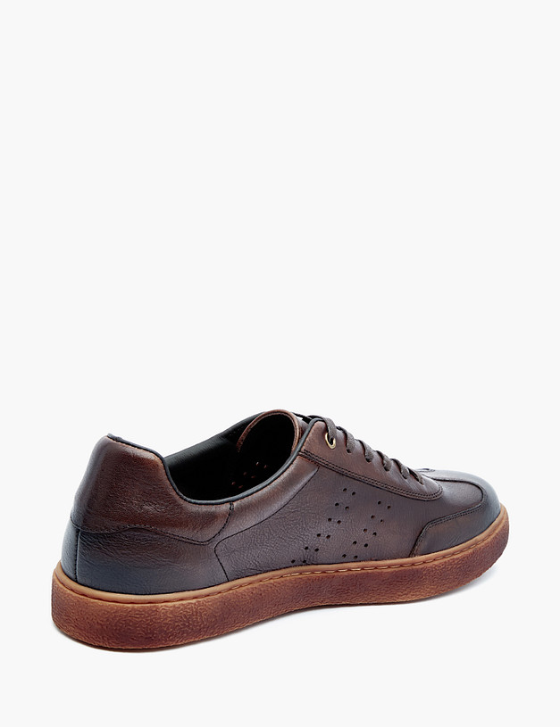 Коричневые мужские кеды из кожи MASCOTTE 128-311721-0109 | ракурс 4