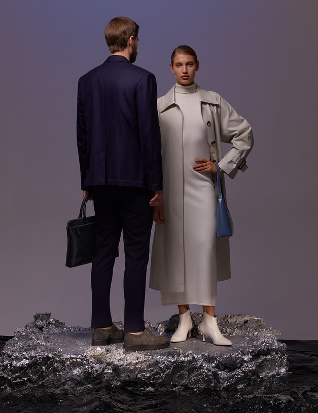 Молочные женские ботильоны с тиснением под рептилию MASCOTTE 126-410721-0101 | ракурс 1