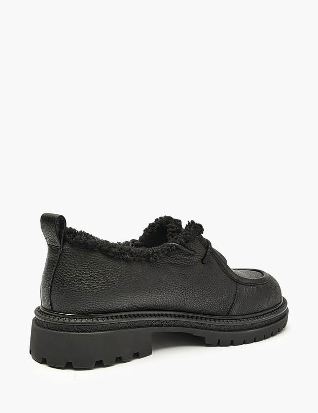 Черные женские дерби на меху MASCOTTE 233-522841-0102 | ракурс 3