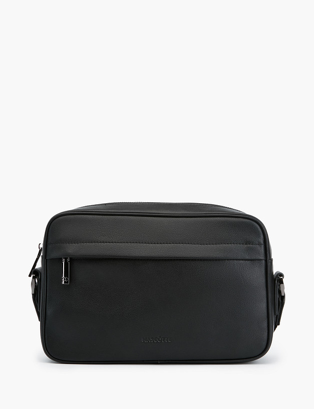 Черная кожаная мужская сумка MASCOTTE 602-2121-102 | ракурс 2