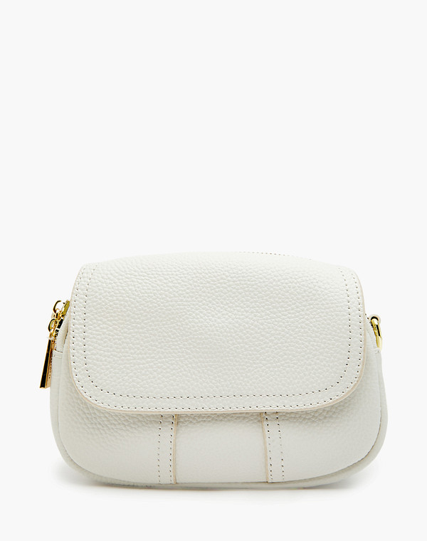 669-1209-101 Сумка женская нат.кожа/текстиль бел, S, Mascotte