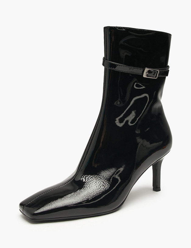 Черные женские лакированные ботильоны MASCOTTE 126-424022-3701M | ракурс 2