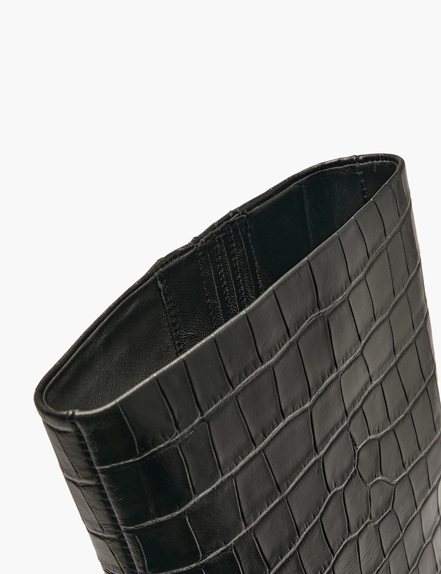 Черные женские сапоги с тиснением MASCOTTE 233-5282822-0102 | ракурс 6