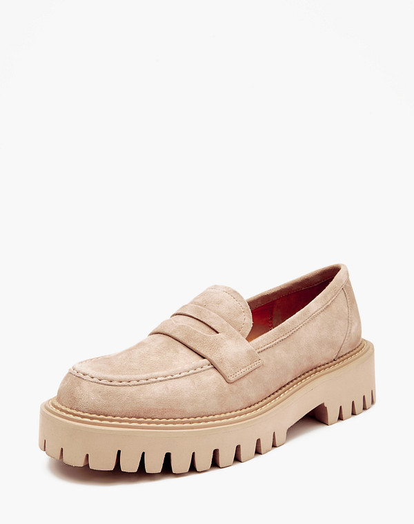 233-4124313-3612M Туфли женские велюр/нат.кожа беж, Mascotte