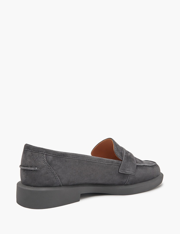 Серые велюровые женские лоферы  MASCOTTE 233-512511-3656M | ракурс 3