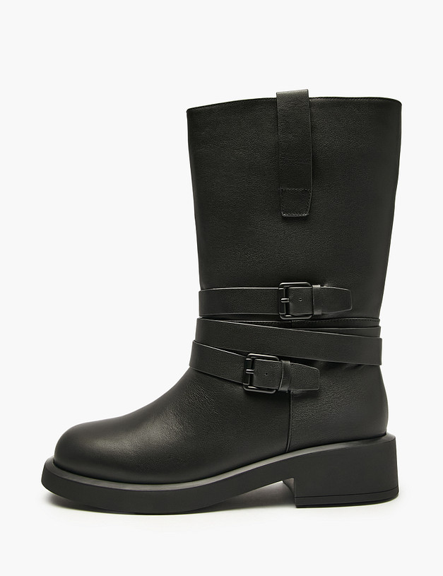 Черные женские зимние полусапоги MASCOTTE 126-5282031-3100M | ракурс 1