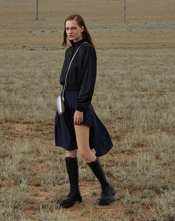 15-320221-0102 Сапоги женские нат.кожа/ворсин-нат.кожа черн, Mascotte