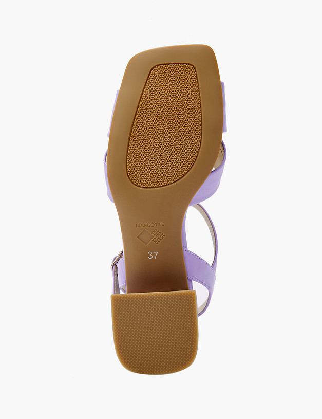 Сиреневые босоножки на низком каблуке MASCOTTE 126-213611-6526M | ракурс 7