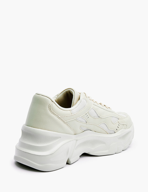 Бежевые массивные женские кроссовки MASCOTTE 151-310121-0608 | ракурс 3