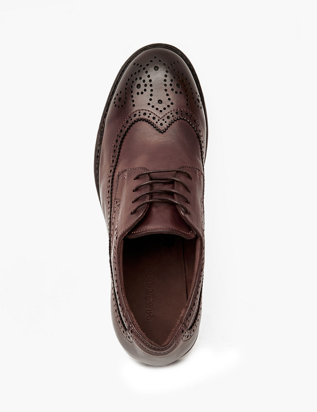 Premium коричневые мужские броги MASCOTTE 128-414611-0109 | ракурс 4 Premium коричневые мужские броги MASCOTTE 128-414611-0109 | ракурс 4