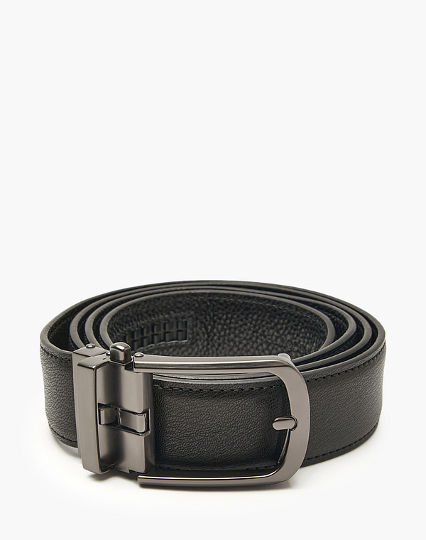 727-5204-602 Ремень муж. кож.спилок/нат.кожа черн, Mascotte