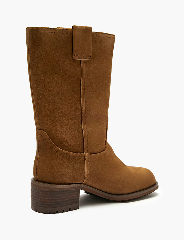 Коричневые женские зимние полусапоги MASCOTTE 175-5280532-3666M | ракурс 3