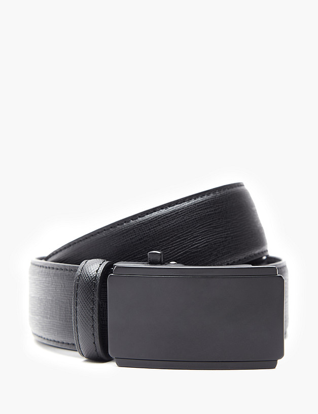 Черный мужской ремень MASCOTTE 727-4115-602 | ракурс 2