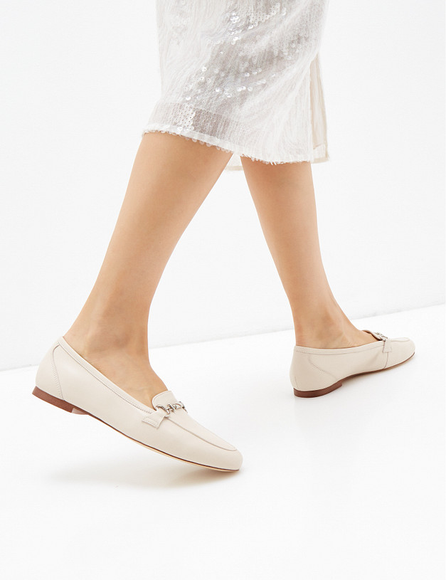 Бежевые женские лоферы MASCOTTE 15-1102111-3529M | ракурс 1 Бежевые женские лоферы MASCOTTE 15-1102111-3529M | ракурс 1