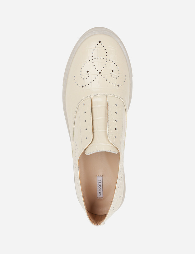 Белые женские полуботинки MASCOTTE 99-1100411-0101 | ракурс 5