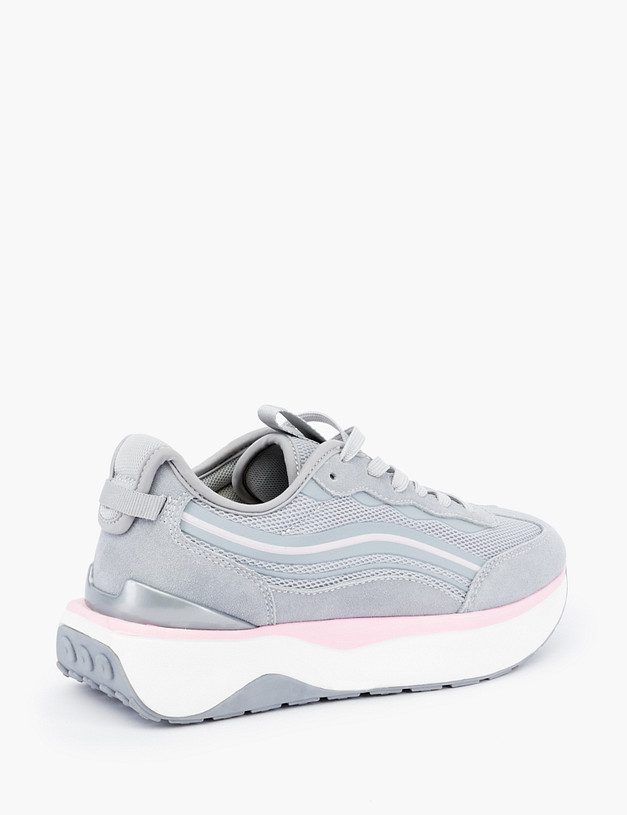 Серые женские кроссовки на массивной подошве MASCOTTE 189-211021-0210 | ракурс 4