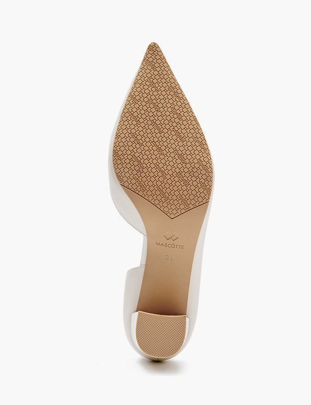 Молочные женские туфли на устойчивом каблуке MASCOTTE 172-4122712-6536M | ракурс 7