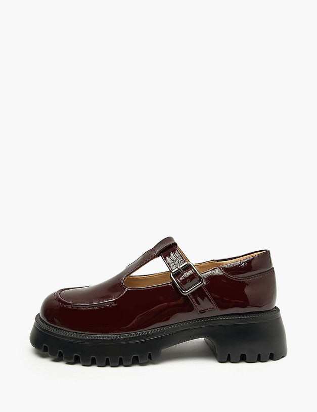 Бордовые туфли Мэри Джейн для девочек MASCOTTE 98-410515-0605 | ракурс 1